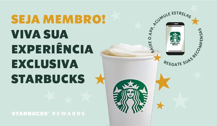 Imagem das promoções e dos produtos oferecidos no starbucks